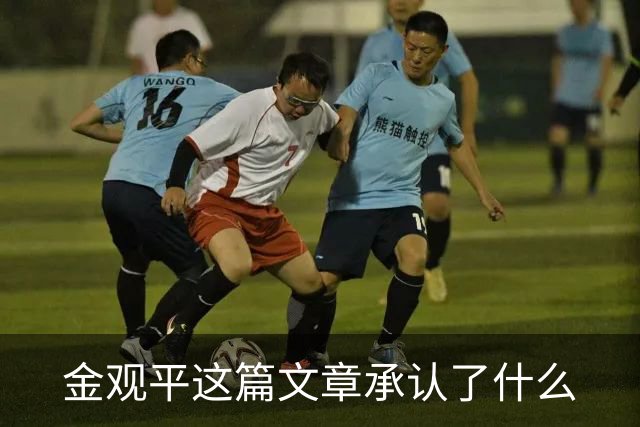 金观平这篇文章承认了什么